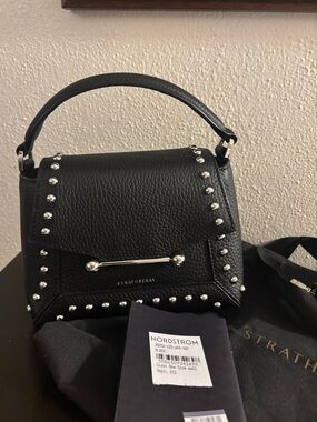 Authentic NWT Strathberry Nano Mosaic Studded Leather Top Handle Bag